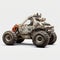 Futuristic Post-apocalyptic Go-kart With Large Tires