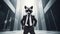 Futuristic Raccoon In Business Suit: A Bold And Sleek Urban Vision