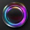 Futuristic Rainbow Circle Interface. Generative ai