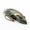 Futuristic Realism: Green And Silver Robot Mouse With Art Nouveau Inspiration