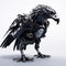 Futuristic Robot Eagle: Playfully Intricate Metallic Rotation