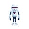 Futuristic robot isolated kids toy, android icon