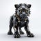Futuristic Robot Lion: 3d Rendering Of A Mischievous Feline In Black And Gold