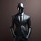 Futuristic Robot In Stylish 3d Suit: A Modern Chiaroscuro Masterpiece