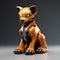 Futuristic Robotic Dog 3d Print With Mischievous Feline Motif