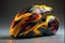 Futuristic sci-fi design yellow motorcycle model with realistic detail