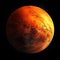 Futuristic Sci-fi Mars Image With Dark Amber And Light Red Tones