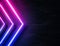 Futuristic Sci Fi Modern Neon Pink and Blue Gradient Glowing Arrows