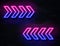 Futuristic Sci Fi Modern Neon Pink and Blue Gradient Glowing Arrows