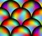 Futuristic seamless background with rainbow ball patterns