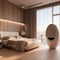 Futuristic Sleep Pod in Bedroom