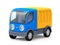 Futuristic small delivery truck cartoon