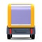 Futuristic small delivery truck cartoon back