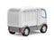 Futuristic small delivery truck cartoon back