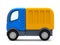 Futuristic small delivery truck cartoon side