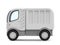 Futuristic small delivery truck cartoon side