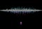 Futuristic sound wave concept. Futuristic Frequency audio waveform and music wave. Hi-tech AI technology.