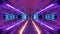 Futuristic space hangar tunnel corridor with hot metal steal 3d rendering wallpaper background