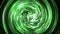 Futuristic spiral motion of green elements, abstract glowing movement,.