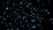 Futuristic starlight in a distant dark galaxy. Time lapse of stars and space in the night sky. 3d. 4K. Isolated black background
