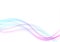 Futuristic swoosh fusion hi-tech wave lines layout. Bright elegant abstract blue and pink transparent smoke waves over white back