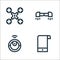 futuristic technology line icons. linear set. quality vector line set such as foldable phone, robot vacuum cleaner, hoverboard