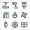 futuristic technology line icons. linear set. quality vector line set such as voice control, gene therapy, cyber security, chip,