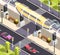 Futuristic Transport Isometric Background