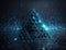 Futuristic triangles background Abstract geometric pattern created with Generative AI technology
