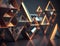 Futuristic triangles background Abstract geometric pattern created with Generative AI technology