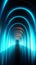 futuristic tunnel or wormhole, abstract cyber portal or vortex illustration, generative AI