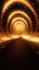 futuristic tunnel or wormhole, abstract cyber portal or vortex illustration, generative AI