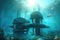 futuristic undersea energy production facility