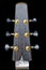 Futuristic and unique guitar headstock and tuners - Brazilian rosewood and pearl