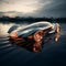 Futuristic Vehicle Transitioning from Land to Water