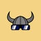 Futuristic vikings helmet, very suitable for gaming logos, channel logos, logos for android game developers
