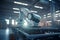 Futuristic Warehouse: Robots in Charge of Logistics and Transportation