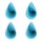 Futuristic water drops logo set