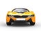 Futuristic yellow sports car