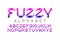 Fuzzy alphabet. Pink blue gradient font. Isolated english alphabet