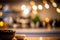 fuzzy background Bokeh light in a contemporary kitchen