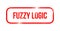 Fuzzy logic - red grunge rubber, stamp