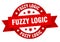 fuzzy logic round ribbon isolated label. fuzzy logic sign.