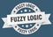 fuzzy logic round ribbon isolated label. fuzzy logic sign.