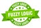 fuzzy logic round ribbon isolated label. fuzzy logic sign.