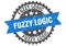 Fuzzy logic stamp. fuzzy logic grunge round sign.