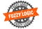 Fuzzy logic stamp. fuzzy logic grunge round sign.