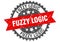 Fuzzy logic stamp. fuzzy logic grunge round sign.