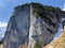 FÃ¼essler cliff or FÃ¼essler-Felsen Fueessler-Felsen or Fuessler-Felsen on the Ebenalp alpine hill and in the Appenzellerland