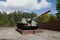 FÃ¼rstenberg,Havel, Germany, 05-09-2012.Russian Su 100 memorial liberation tank at Ravensbruck concentration camp